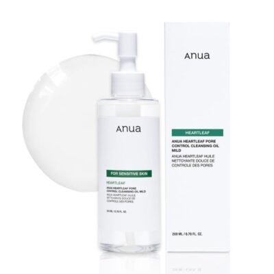 شوینده روغنی کنترل منافذ و تسکین دنده آنوا با حجم 200 میل Anua Heartleaf Pore Control Cleansing Oil Mild