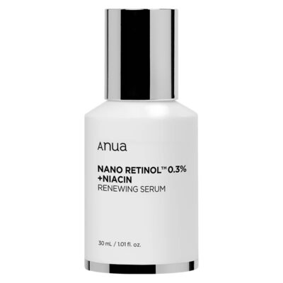 کرم ضد چروک و روشن کننده نانو ریتنول 0.3 درصد و نیاسین آنوا با حجم 30 میل  Anua Nano Retinol 0.3% + Niacin Renewing Serum