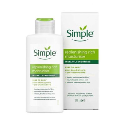 کرم آبرسان و مرطوب‌کننده غنی سیمپل با حجم 125 میل Simple Replenishing Rich Moisturiser