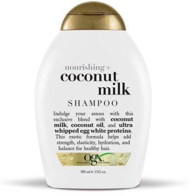 شامپو فری سولفات او جی ایکس شیرنارگیل و روغن نارگیل با حجم 385 میل OGX Nourishing+ Coconut Milk Shampoo